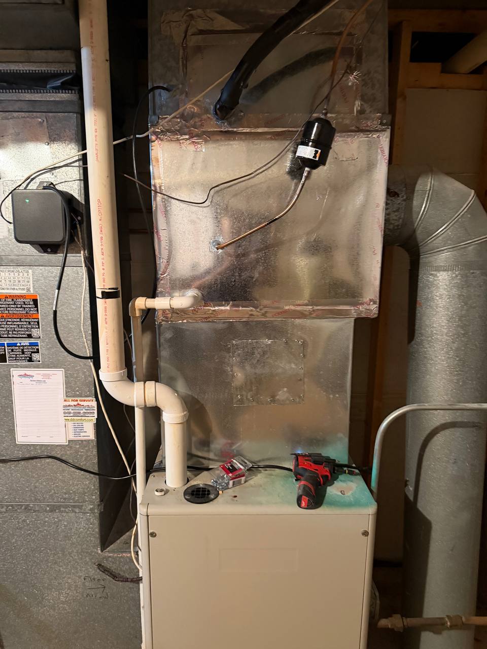 HVAC technician at work